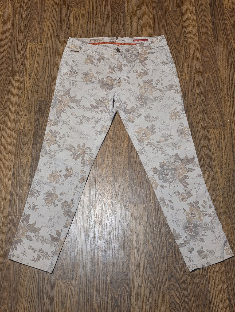 ZARA MAN Denim Couture Floral Slim Fit Jeans Mens 32 Denim Flower Canvas E32